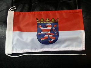 Motorrad Flagge Hessen 30 X 20 cm Strick und Schlaufe  - Bild 1 von 4