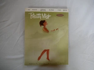1 Pair Beauty Mist vintage seamless RHT nylon stockings 11 M - Picture 1 of 3