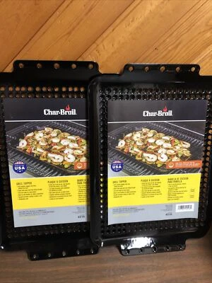 Lot Of 2 Char-Broil Porcelain-Coated Metal Non-Stick Grill Topper 16.5” New - Image 1 of 3