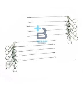 ORL Micro Pinza Laringea Set di 10 Pezzi, Forbice Grasper Biopsia Tazza Ecc, 2X250 - Foto 1 di 3