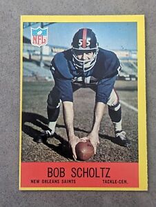 1967 Philadelphia GUM Set Break #129 Bob Scholtz New York Giants Football Card
