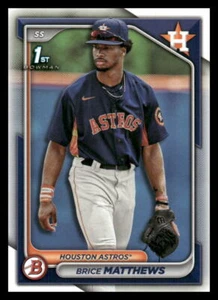 2024 Bowman Brice Matthews Chrome Prospects Lunar Glow Refractors #BCP-69 - Picture 1 of 2