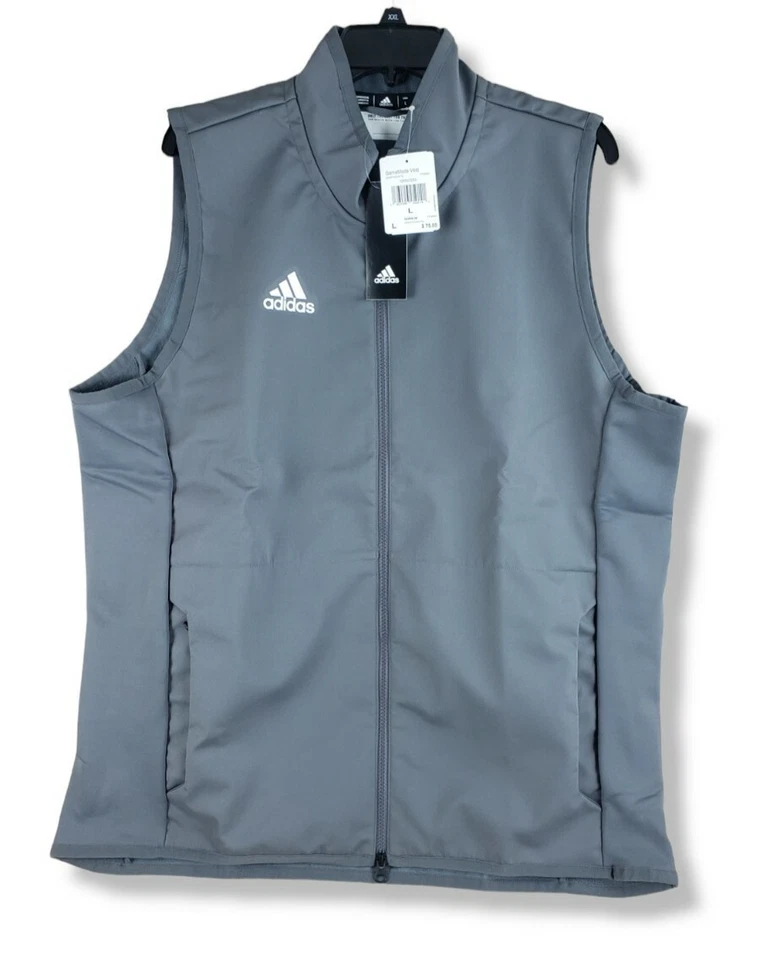 Adidas Men's Game Mode Vest  Gray White Large - Image 1 of 4