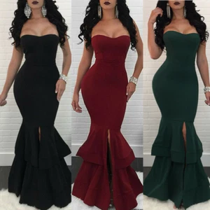 Sexy trägerloses Meerjungfrau-Kleid mit Fischschwanz für Damen Abschlussball Party Abendkleid - Bild 1 von 13