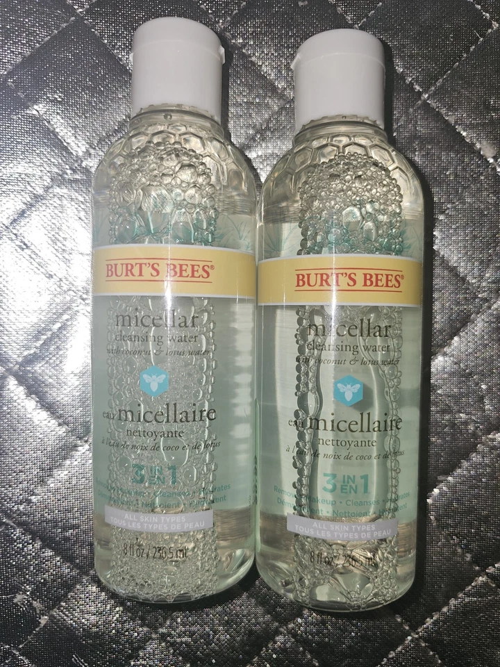 Burt's Bees Micellar Cleansing Water with Coconut & Lotus Water, 8 Oz Lot Of 2 Foto 1 de 1