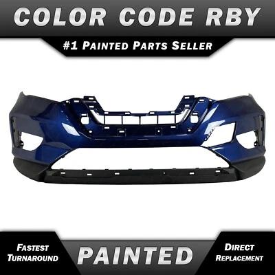 NEW Painted *RBY - Blue* Front Bumper Cover Fascia for 2017-2020 Nissan Rogue Foto 1 de 4