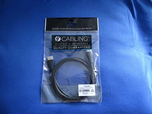 HDMI CABLE 1 METRE Version 2.0 HIGH SPEED WITH ETHERNET CHANNEL.4K @60Hz. Black - Bild 1 von 3