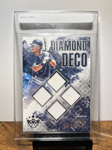 MICHAEL BRANTLEY 2019 DIAMOND KINGS DIAMOND DECO QUAD GAME USED JERSEY