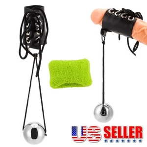 Penis Extender Leather w/Metal Ball Belt Hanger Male Enlarger Stretcher For Men - Picture 1 of 8