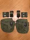 TWO 2 Quart Canteen Cover Pouch, Insulated, OD Green, Sling, MOLLE Adapter
