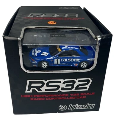 HPI RS32 CALSONIC SKYLINE #1 1991 Nissan R32 Gtr RTR 2wd 1/32 Scale RC Car Rare! - Image 1 of 4
