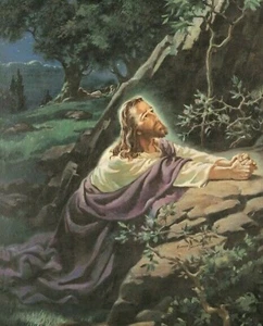 Impresión o lienzo - Cristo orando en el jardín por Warner Sallman - Imagen 1 de 1