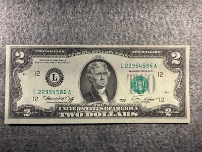 1976 U.S. $2 (San Francisco L) Two Dollar UNC Banknote Fr# 1935 Pick# 461 SPC815 - Image 1 of 3