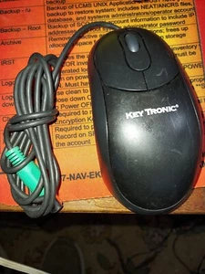 KEY TRONIC P/N:2MOUSEPL-NP, MOUSE, BLACK, PS/2 - Picture 1 of 3