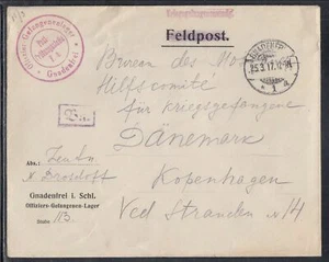 Deutschland - 25.03.1917 Feldpost #1 Brief nach Dänemark - Bild 1 von 1