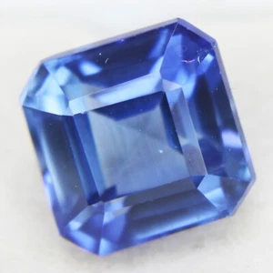 Excellent Blue Sapphire Eye Clean Emerald Cut Natural Loose Gemstones 6.40 Ct - Picture 1 of 4