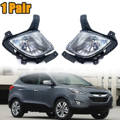 1 Pair Front Bumper Fog Light Fog Lamps For Hyundai Tucson ix / ix35 2010-2013 Foto 1 de 4