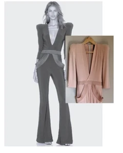 ZHIVAGO Jumpsuit XS Blush Nude Beige AU/UK 6 US 2 FR 34 IT 38 INTERNATIONAL SHIP - Picture 1 of 18