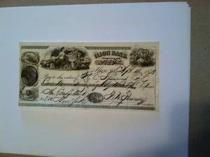 F.E. SPINNER Check April 4, 1853 Original Endorsement - Picture 1 of 9