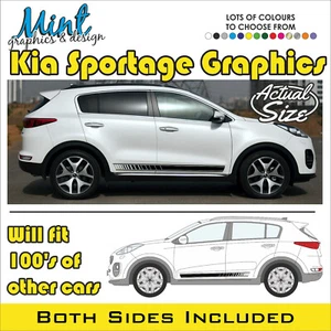 Calcomanías KIA SPORTAGE 4X4 rayas laterales GT LINE gráficos GRATIS P&P 004 - Imagen 1 de 4