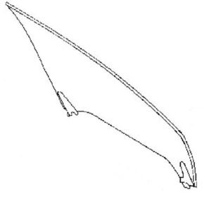 Fits Subaru Legacy 1990-1994 4 Door Stn Wagon Passenger Side Front Door Glass - Picture 1 of 1
