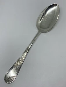 Antique 1883 Rogers w Anchor Serving Spoon 8" Angelo Saratoga (Variation)  12 SP - Picture 1 of 9
