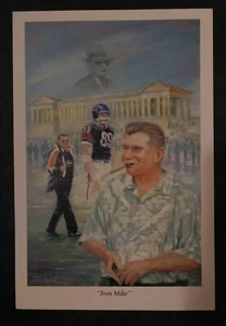 Chicago Bears #89 Coach Mike Ditka Portrait Art Print 4" X 6" By Paul Ashack - Picture 1 of 2