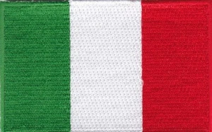 5 parches bordados bandera de Italia 3,5""x2,25"" plancha - Imagen 1 de 1