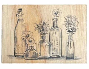 Einmachflasche Glas Blumen Gläser Wohndeko Design Ästhetisch Holz Stempel - Bild 1 von 3