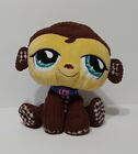Littlest Pet Shop Lps Brown Monkey With Blue Eyes Plush 8" Stuffed Toy -No Tags