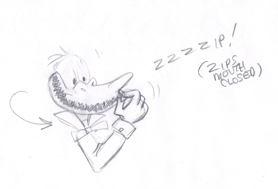 Daffy Duck 1981 Production Animation Cell Drawing Warner Brothers Movie - Image 1 of 1