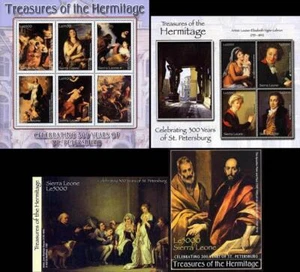 SIERRA LEONE 2003 HERMITAGE PAINTINGS 2 S/S + 2 M/S  SC#2677-80 MNH JUDAICA - Picture 1 of 1
