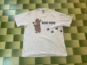 Vintage 90s Boo Boo Bear Yellowstone T-Shirt The Yogi Bear 1994 Hanna Barbera L - Picture 1 of 7