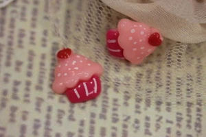 4pz miniatura resina doll house fimo cernit orecchini collane coppa gelato cilie - Picture 1 of 1