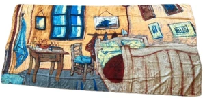 Scarf Van Gogh Art "The Bedroom" 35 1/2" X 76" XL Silk Blend Excellent Condition - Picture 1 of 6
