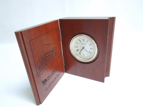 Woodrex Lasercraft Book Desk / Shelf Clock Commemorative New School Sept. 1995 Cover