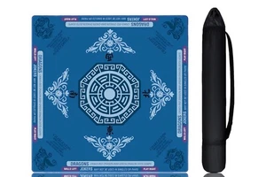 Tappetino Mahjong per Tavolo,31,5" x 31,5" Antiscivolo Chinoiserie Blu - Foto 1 di 5