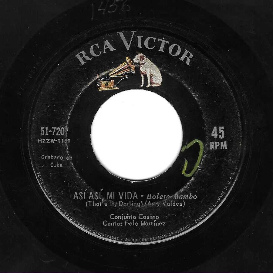 Afro Cuban 45 CONJUNTO CASINO Asi Asi Mi Vida RCA VICTOR Hear mp3 - Image 1 of 1
