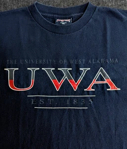 Camiseta De Colección JanSport Universidad de West Alabama Talla XL UWA NCAA Azul Hecha en EE. UU. - Imagen 1 de 10