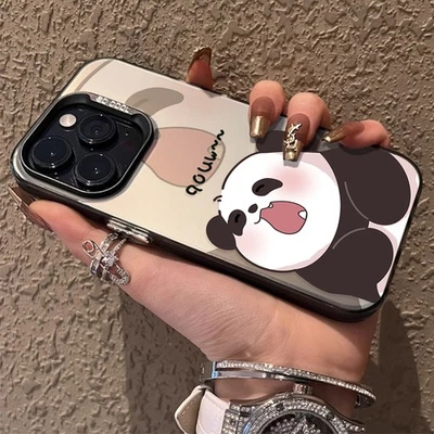 Lovely Cartoon Panda Case For Various Phone ShockProof Phone Cover Back Hot Girl - Image 1 of 4