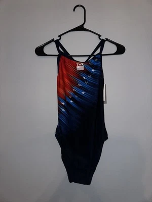Traje de baño para mujer TYR Valiance Diamondift - 2025 talla mediana 32 rojo blanco azul Foto 1 de 4