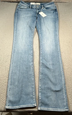 BKE Stella 牛仔裤女式 30XXL 30x38 中号水洗靴型修身低腰弹力 — 第 1/4 张图片