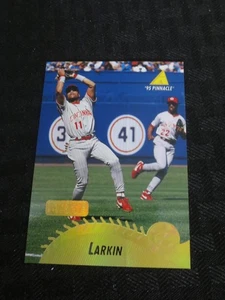 RARE 1995 Pinnacle Artist Proof Test Gold Foil #382 Barry Larkin Reds - Picture 1 of 2
