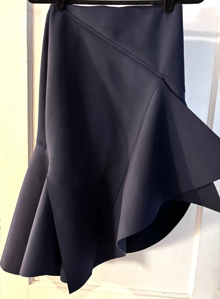 NWT Akris Neoprene Asymmetric Flared Skirt Sz 2 (Fits Up To 3/4) - Image 1 of 4