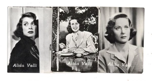 LOTTO  DI  3  FIGURINE  CARTONATE  DOLCIFICIO  LOMBARDO  LAINATE  ALIDA  VALLI - Imagen 1 de 2