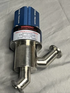 Ideal Vacuum Super-Seal KF-16 Flanges Inline HV Pneu Bellows Valve USED - Picture 1 of 4