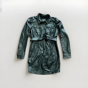 Vestido Guess imitación cuero manga larga con cinturón XL mangas abullonadas - Imagen 1 de 4