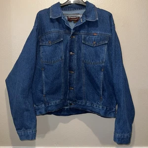 Chaqueta de Colección Rustler Denim Años 80 90 Camionero Western Abotonada Tareas Grande Azul - Imagen 1 de 7