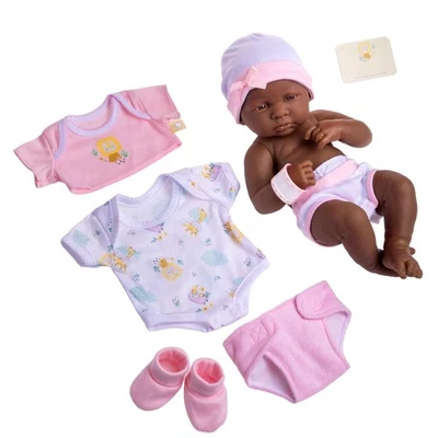 LA NEWBORN Baby Doll Toys African American w/ Accessories  Pink Ages 2+ - Image 1 of 4