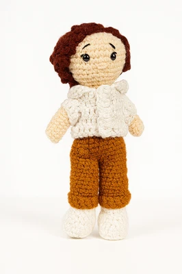 Handmade Crochet Boy Doll – Soft Plush Toy for Kids, Babies | Detachable Cloth - Image 1 of 4